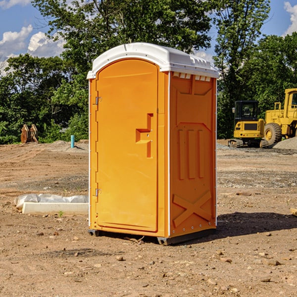 what is the expected delivery and pickup timeframe for the portable restrooms in Camilla